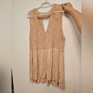 NWOT Super Soft Torrid Sz 0 Blush Pink Tank